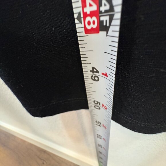 Collections Etc Black Dress Embroidered Red Roses Floral Med Slinky Stretch VTG - Picture 6 of 9